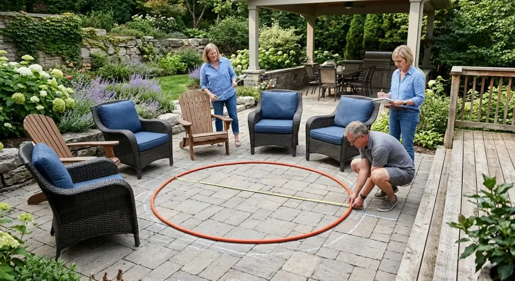 measuring out your boma fire pit size