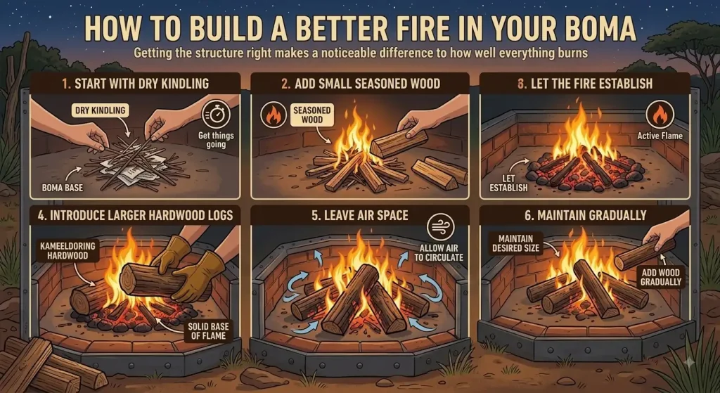 How to Build a Better Fire in Your Boma